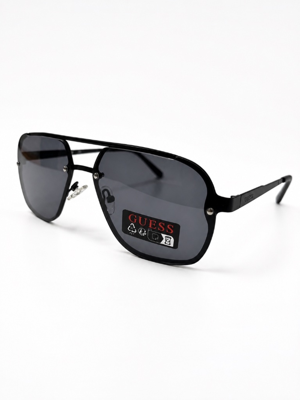 New Original GUESS Aviator Sunglasses GO00065 Double Bridge Matte Black